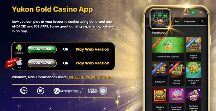 Yukon Gold Casino Mobiele App